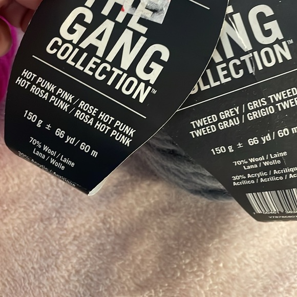 Two Skein of Wool and the Gang Wool in Hot Pink & Tweed Grey Skeins - Picture 4 of 4